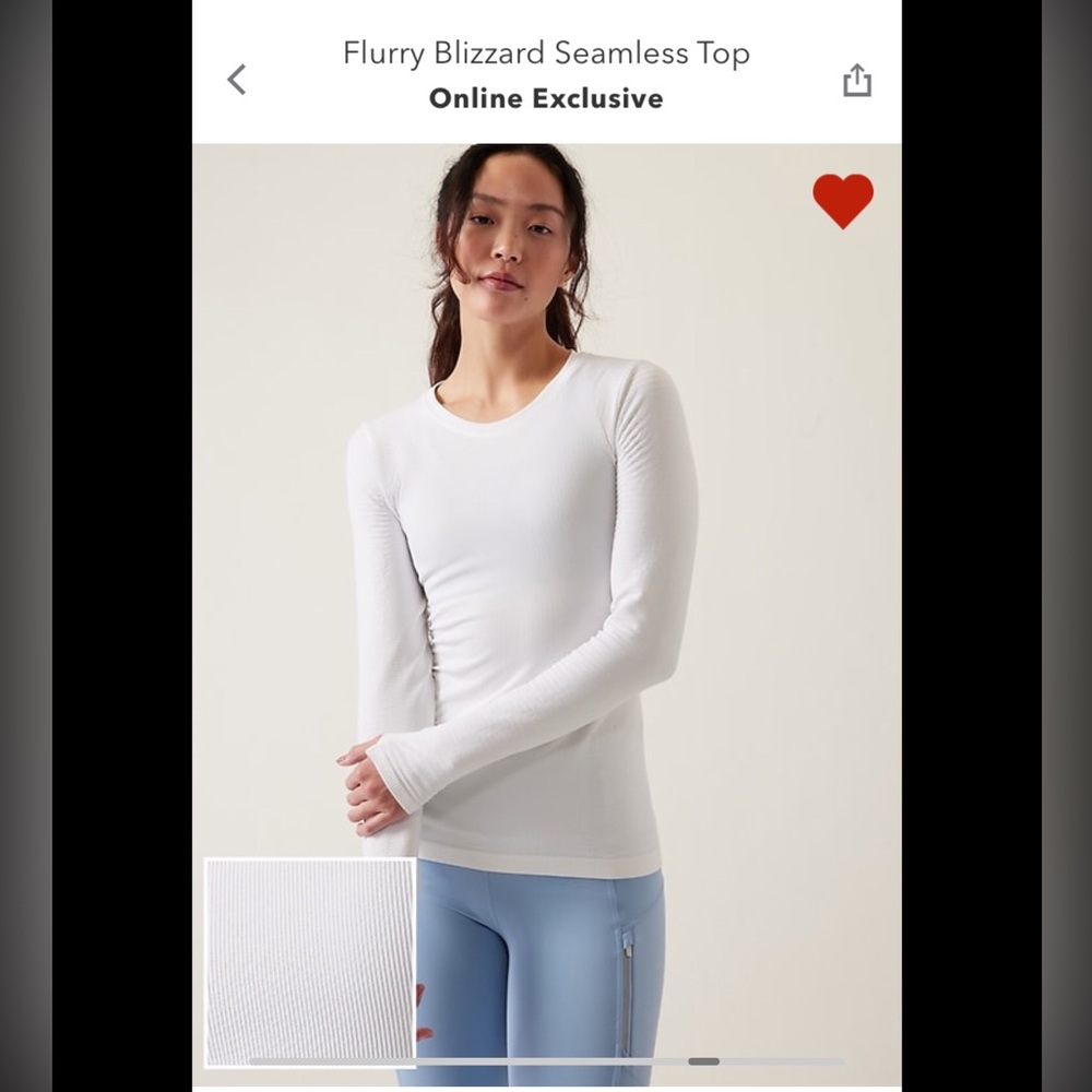 ATHLETA FLURRY BLIZZARD SEAMLESS TOP LONG SLEEVE